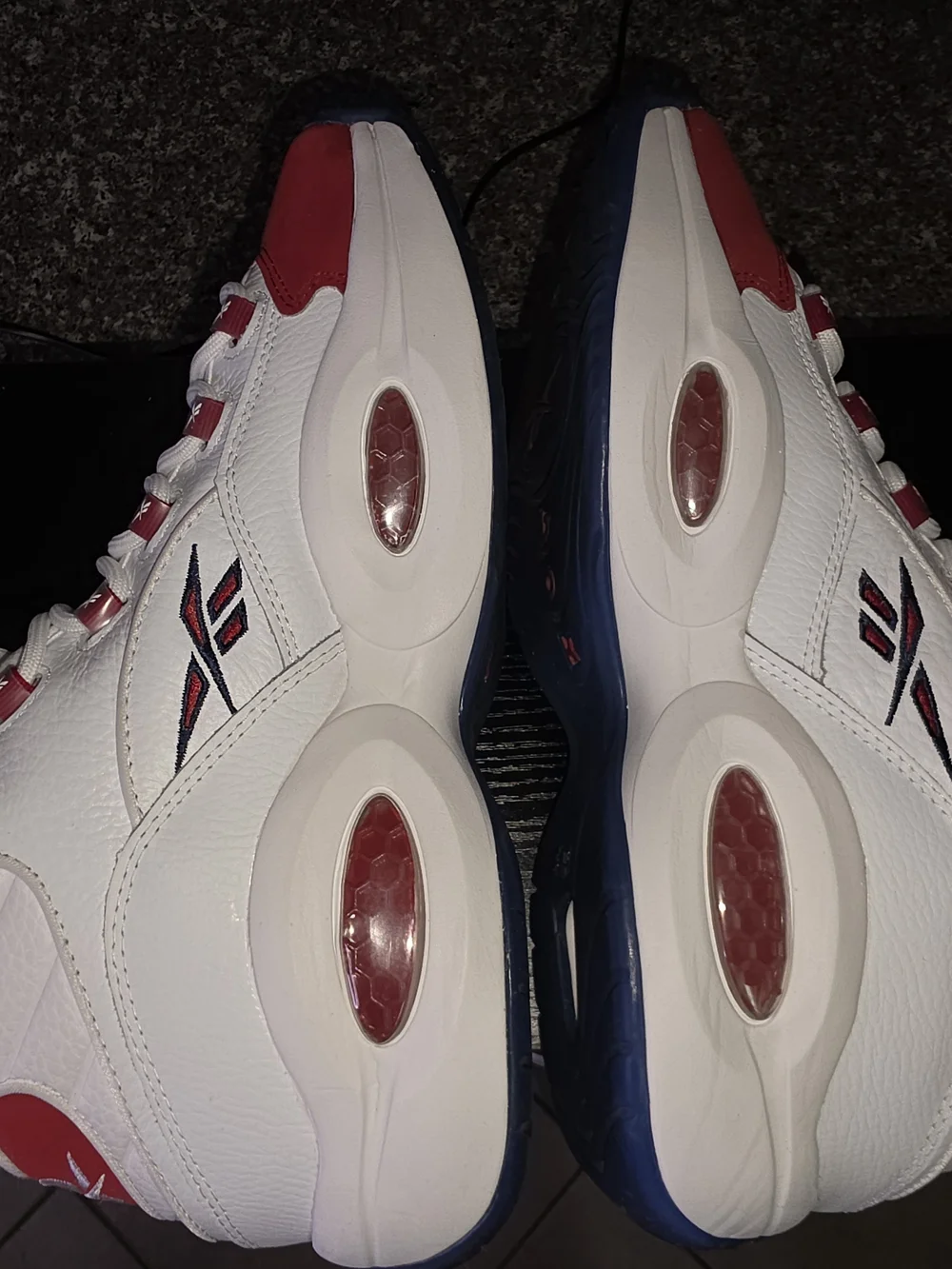 Reebok Question Mid Sneakers - White & Red Accents